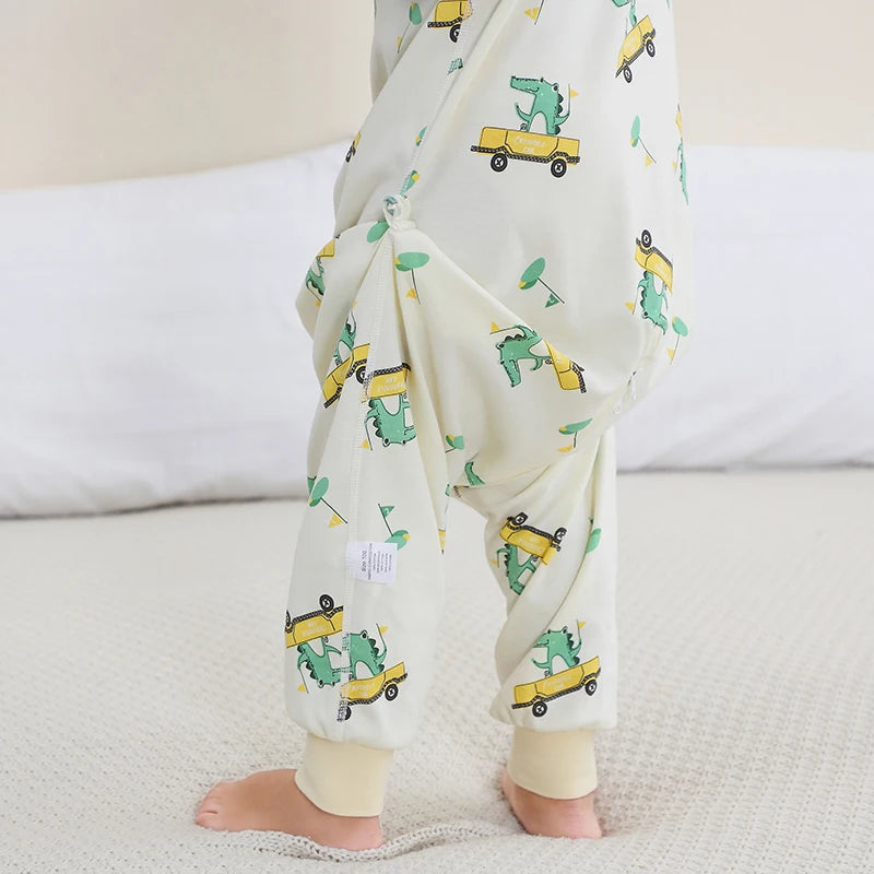 MICHLEY Spring Cotton Sleeping Bag Baby Sack Cartoon Sleepsack Pajamas Long Sleeve Sleepwear For Girls Boys Children 6M-6T