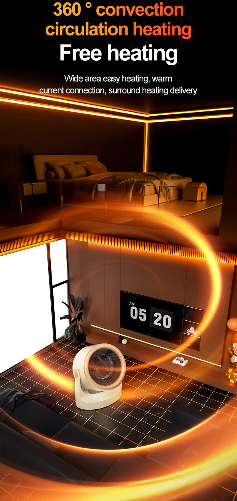 Desktop Heater Dormitory Mini Quick Heating Silent Energy Efficient Household Hot Air Blower Appliances Room Warmer For Office ﻿ - Idrilay 