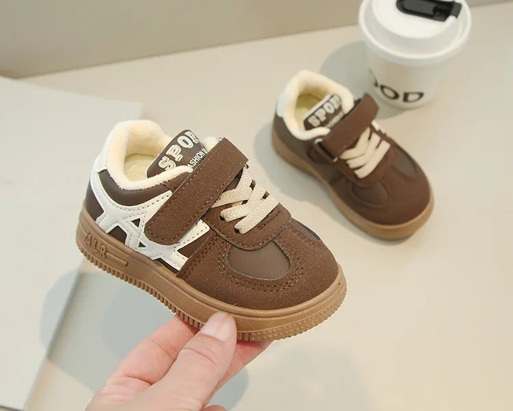 Children's Casual Cotton Shoes 2025 Autumn Winter New Boys Girls Retro Sports Shoes Kids Toddler Non-Slip Comfortable Sneakers - Idrilay 