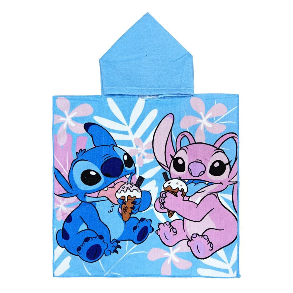 60*120 CM Baby Boys Girls Cartoon Mickey Cars Print Children Hooded Bath Towels Cloak Dry Absorbent Microfiber Bathrobes Pajamas