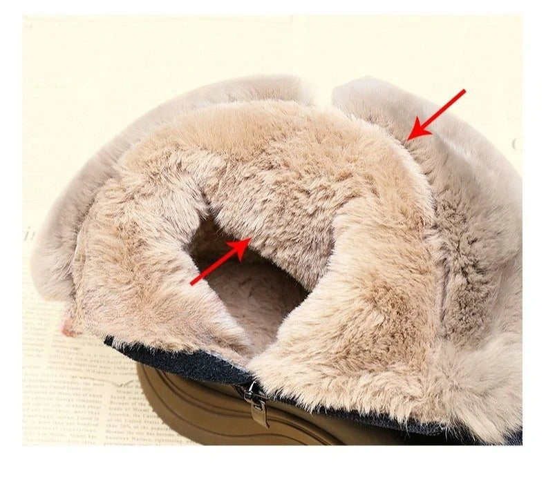 2025 New Fashion Winter Kids Faux Fur Boots for Girls Kids Plush Lining Ankle Boots Non-slip Breathable School Shoes - Idrilay 