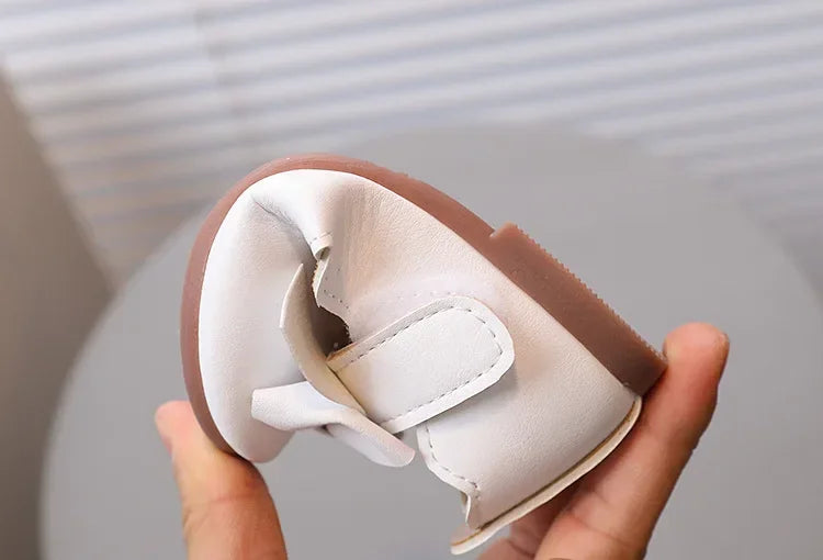 Girls Mary Jane Shoes Children Solid Color Bow Round-toe Bow 2024 New Kids Fashion Soft Moccasin Shoes Baby First Walker Shoes - Idrilay 