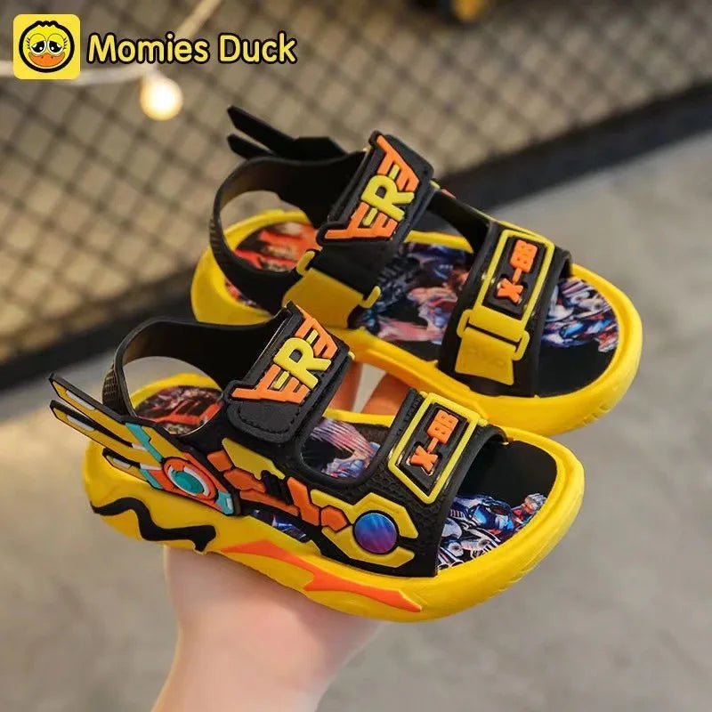 2025 New Summer  Kids' Sandals Boys' Shoes – Breathable Non-Slip Soft Sole Sports Beach Sandals for Toddler Boys and Children - Idrilay 