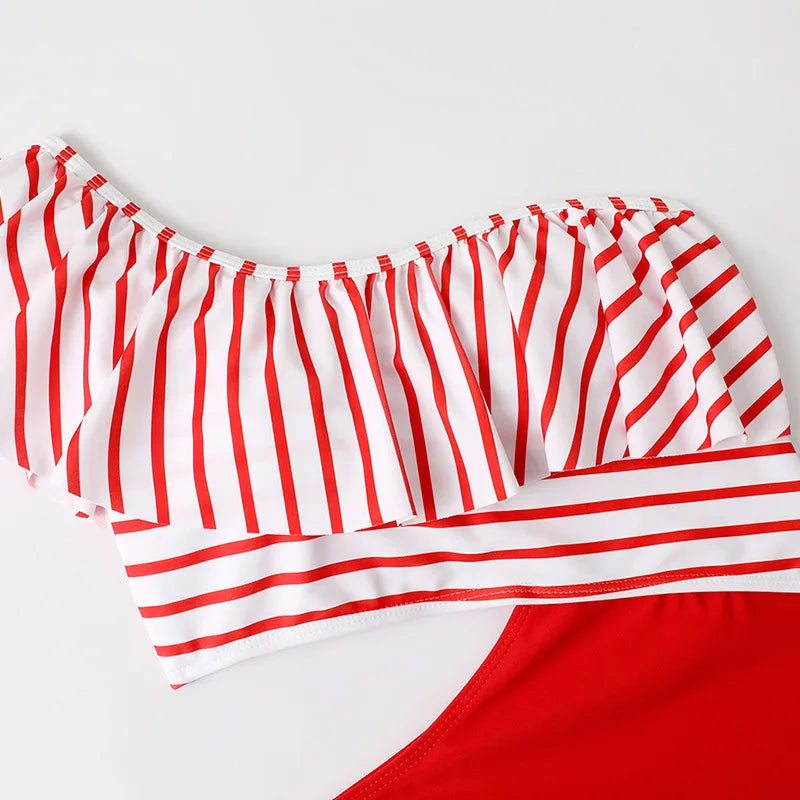 Mother Kids Girls Swimsuit Swimming Clothing Women Beach Bikini Bathing Suit Family Matching Swimwear Mummy Daughter Beachwear