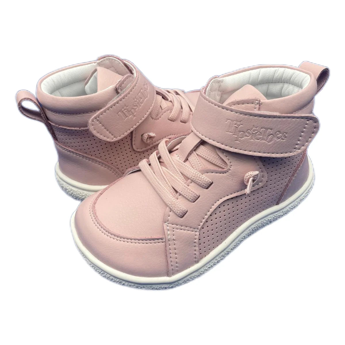 Tipsietoes Spring Autumn Genuine Leather Boots For Girls Boys Kid Barefoot Sneaker Leather Linning Light Weight Elastic Strape