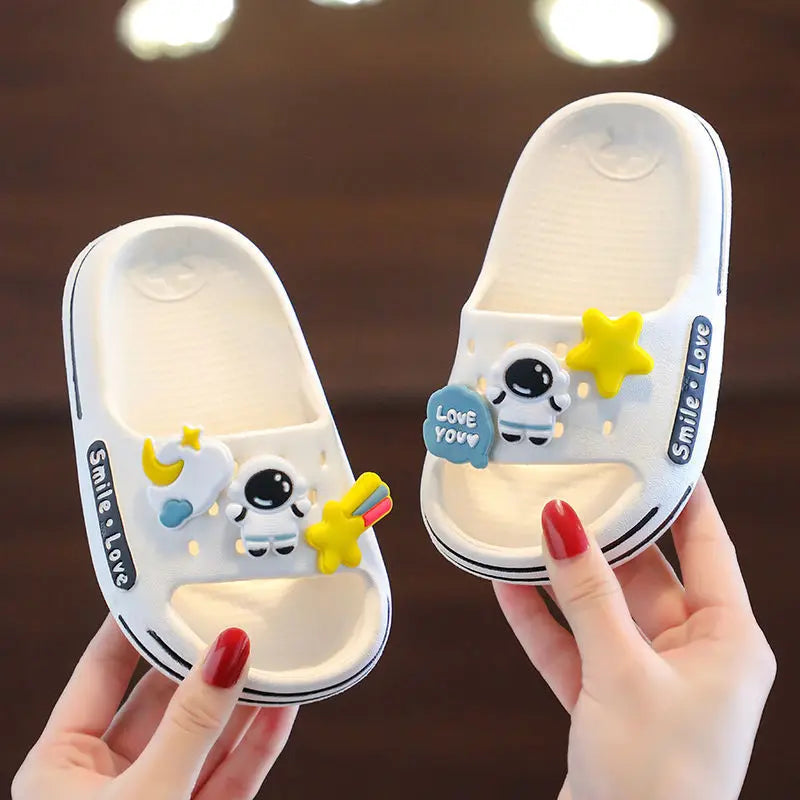New Cute Astronaut Children's Home Indoor Slippers Anti-Slip Bathroom Baby Outdoor Sandals For Boys And Girls