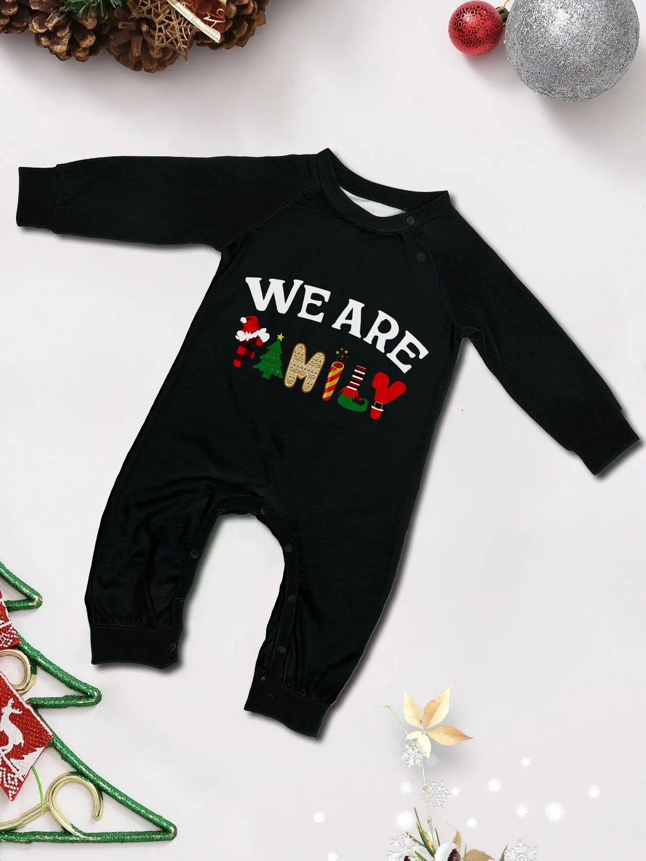Happy New Year Family Matching Outfits Letter Plaid Print Parent-child 2 Pieces Suit Sleepwear Soft Loose Pajamas Set Xmas Wear
