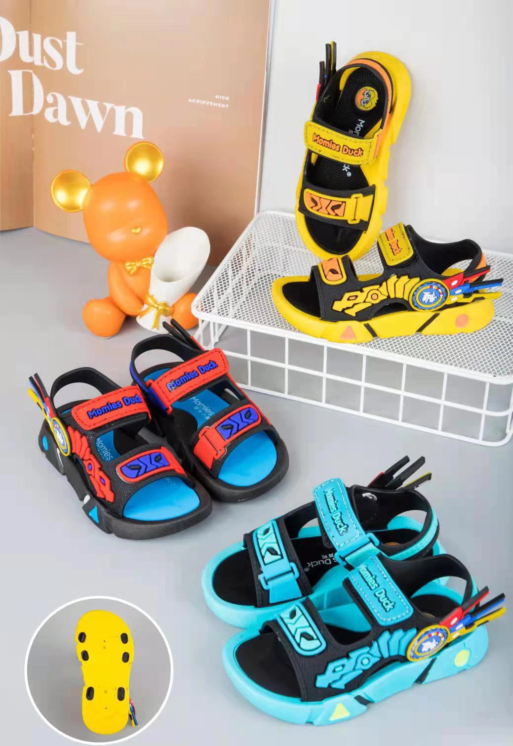 2025 New Summer  Kids' Sandals Boys' Shoes – Breathable Non-Slip Soft Sole Sports Beach Sandals for Toddler Boys and Children - Idrilay 
