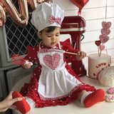 2pcs/set Baby Chef Apron Hat Newborn Photography Props  Kids Costumes  Chef Baby Cook Costume - Idrilay 