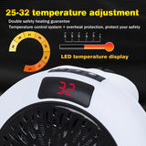 Electric Heater Portable Ptc Ceramic Hot Air Fan Household Desktop  Wall Mounted Round Home Mini Appliances Winter Heater - Idrilay 