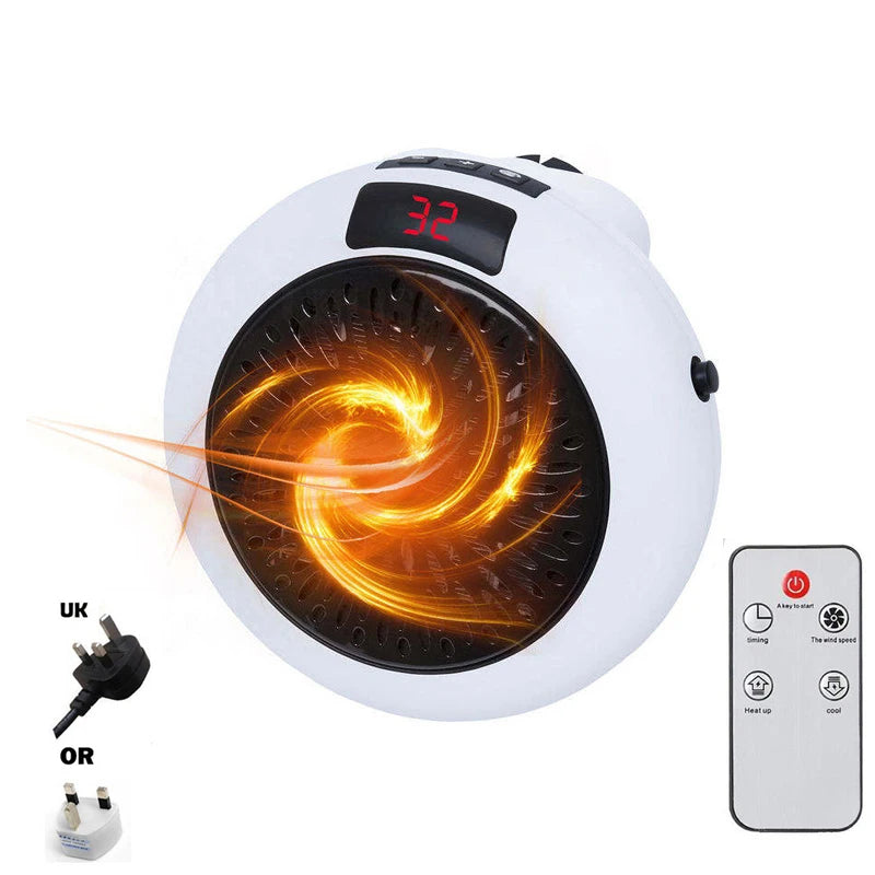 Electric Heater Portable Ptc Ceramic Hot Air Fan Household Desktop  Wall Mounted Round Home Mini Appliances Winter Heater - Idrilay 