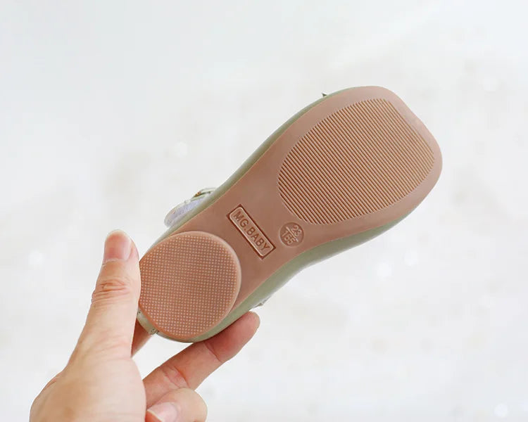 Fashion Mary Janes Shoes For Baby Butterfly Girls Flats Soft Singe Shoes For Kids Girls PU Leather Shoes - Idrilay 