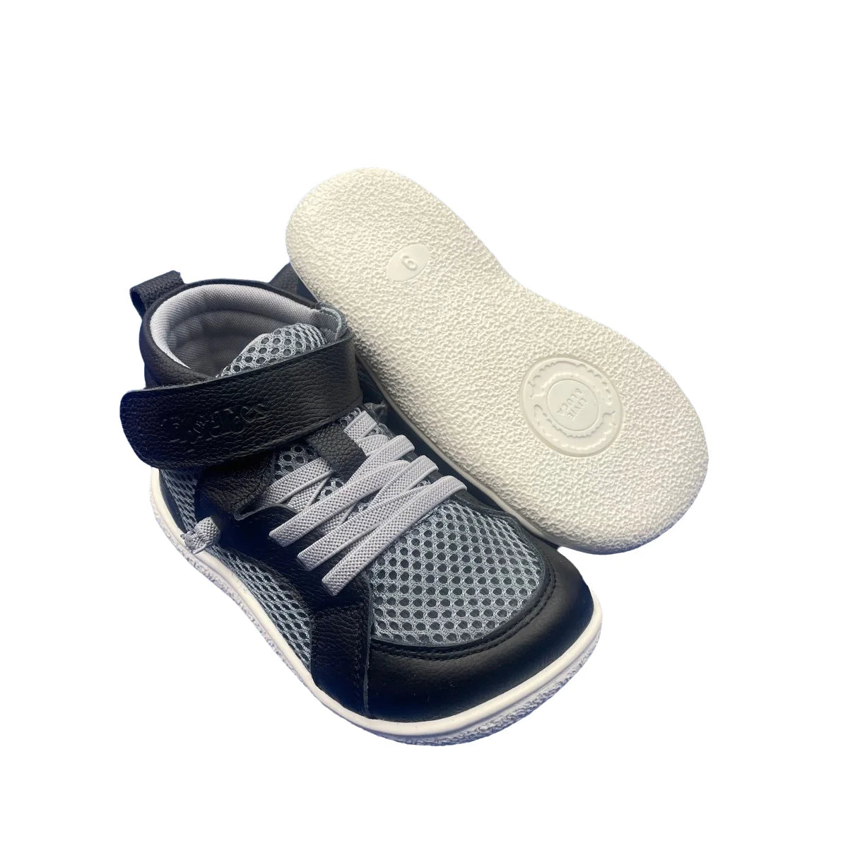 Tipsietoes Spring Autumn Genuine Leather Boots For Girls Boys Kid Barefoot Sneaker Leather Linning Light Weight Elastic Strape