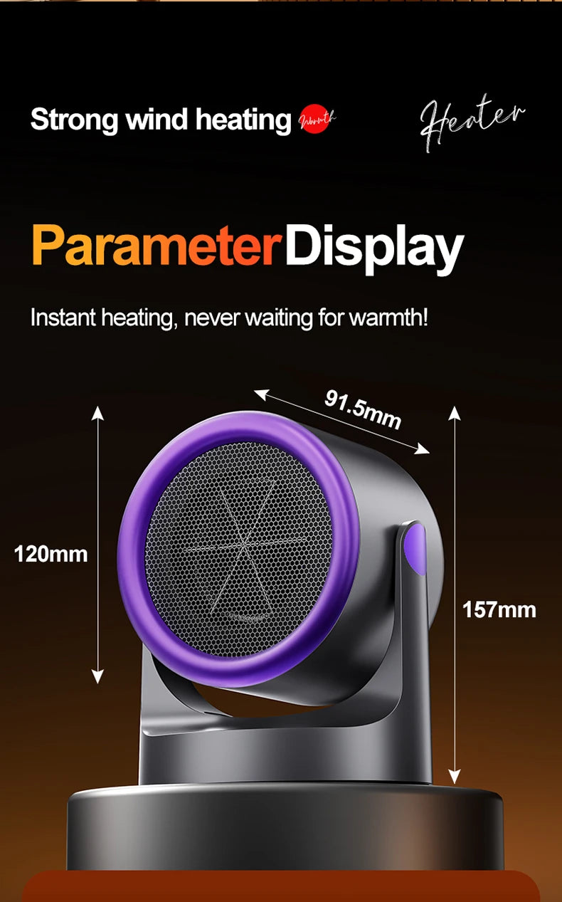 Desktop Heater Dormitory Mini Quick Heating Silent Energy Efficient Household Hot Air Blower Appliances Room Warmer For Office ﻿ - Idrilay 