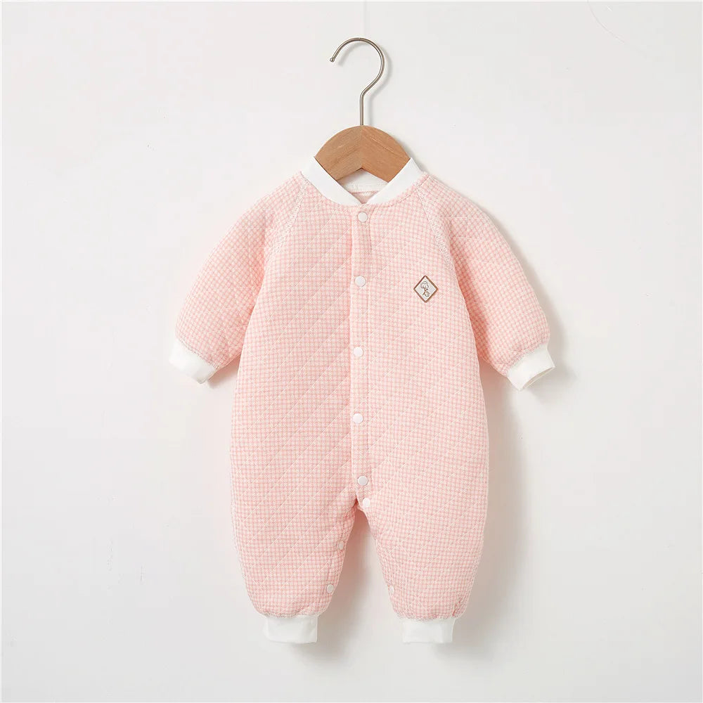 Baby Bodysuit Warm Cotton Outerwear Baby Underwear with Cotton Cladding Creeper Newborn Clothing Spring and Autumn