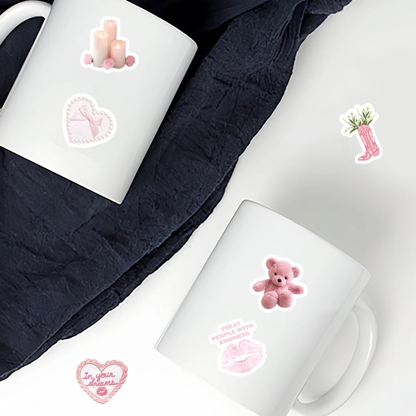 46pcs Valentine's Day Theme Pattern Stickers, Suitable for Valentine Parties, Photo Albums, Notebooks, Phone Cases, Water Bottle - Idrilay 