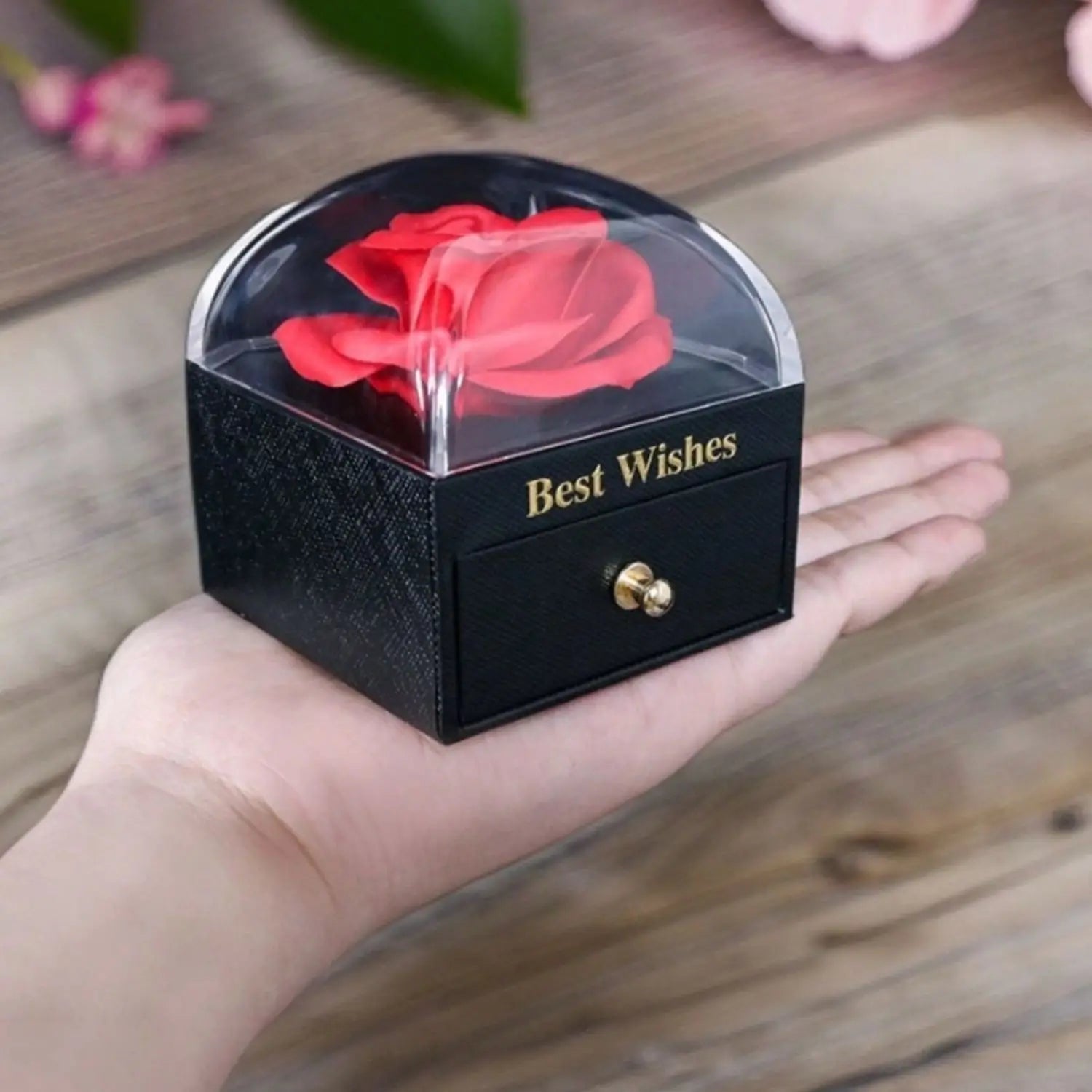 1pcs Rose Gift Box Eternal Flower Valentine Gift Box Jewelry Valentine's Day Christmas Valentine's Day Gifts for couples - Idrilay 
