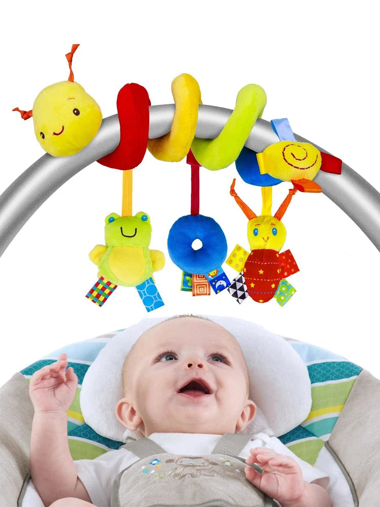 Baby Caterpillar Bed Around The Car Around Puzzle Baby Toys Frog Beetle Doll Baby Soothing Toys Pram Cot