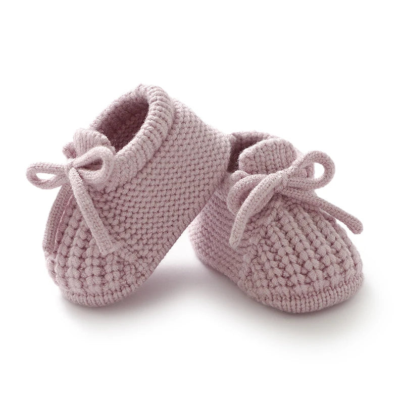 Newborn Baby Shoes Knitted Infant Boys Girls First Boots Fashion Solid Toddler Kid Bed Footwear 0-18M Warm Clothing Accessories