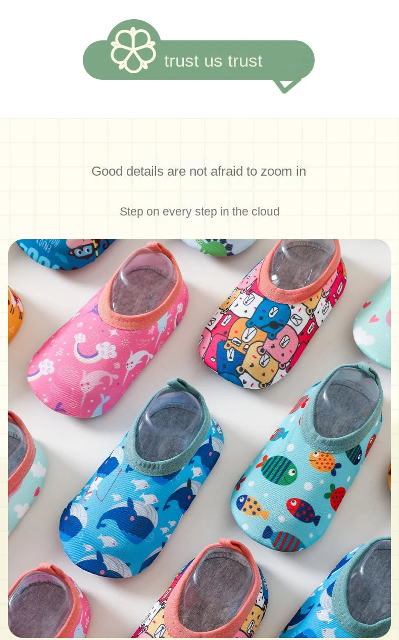 New Spring/summer Korean Fashion Cute Cartoon Multicolor Baby Boat Socks Soft Non-slip Glue 0-2 Years Old Toddler Shoes