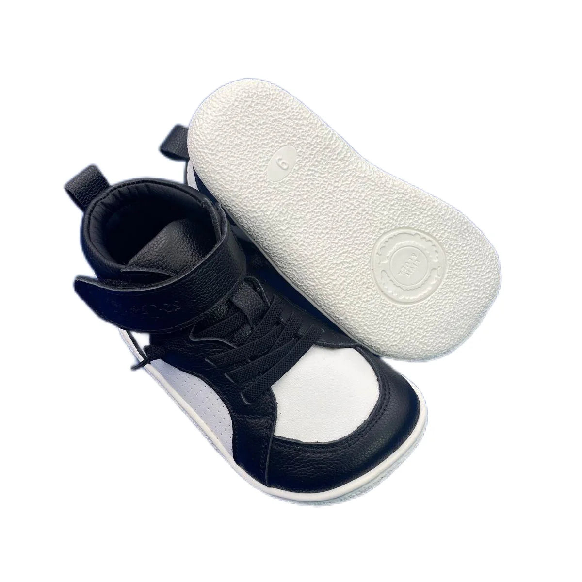 Tipsietoes Spring Autumn Genuine Leather Boots For Girls Boys Kid Barefoot Sneaker Leather Linning Light Weight Elastic Strape