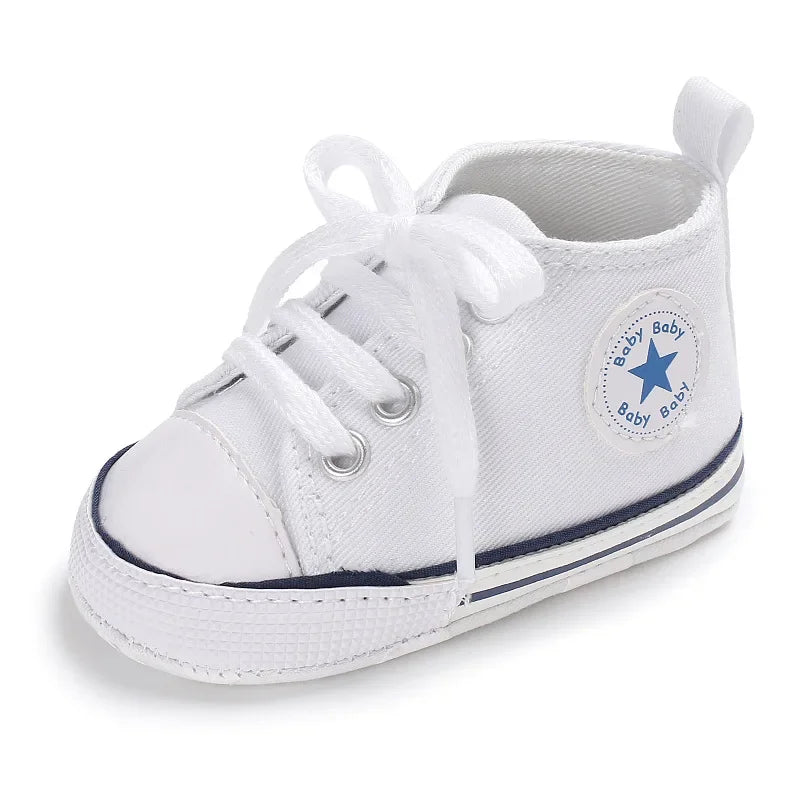 Canvas Sneakers Baby Boys Girls Shoes First Walkers Infant Toddler Anti-Slip Soft Sole Classical Newborn Baby Shoes 0-18 Months