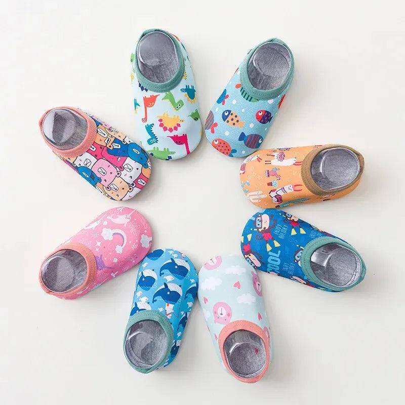 New Spring/summer Korean Fashion Cute Cartoon Multicolor Baby Boat Socks Soft Non-slip Glue 0-2 Years Old Toddler Shoes