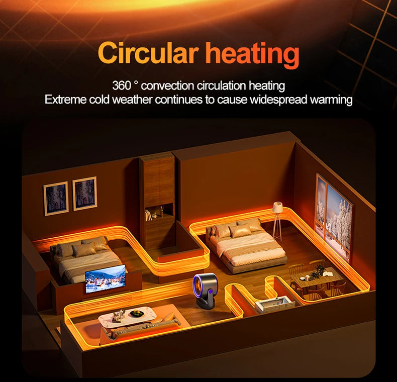 Desktop Heater Dormitory Mini Quick Heating Silent Energy Efficient Household Hot Air Blower Appliances Room Warmer For Office ﻿ - Idrilay 